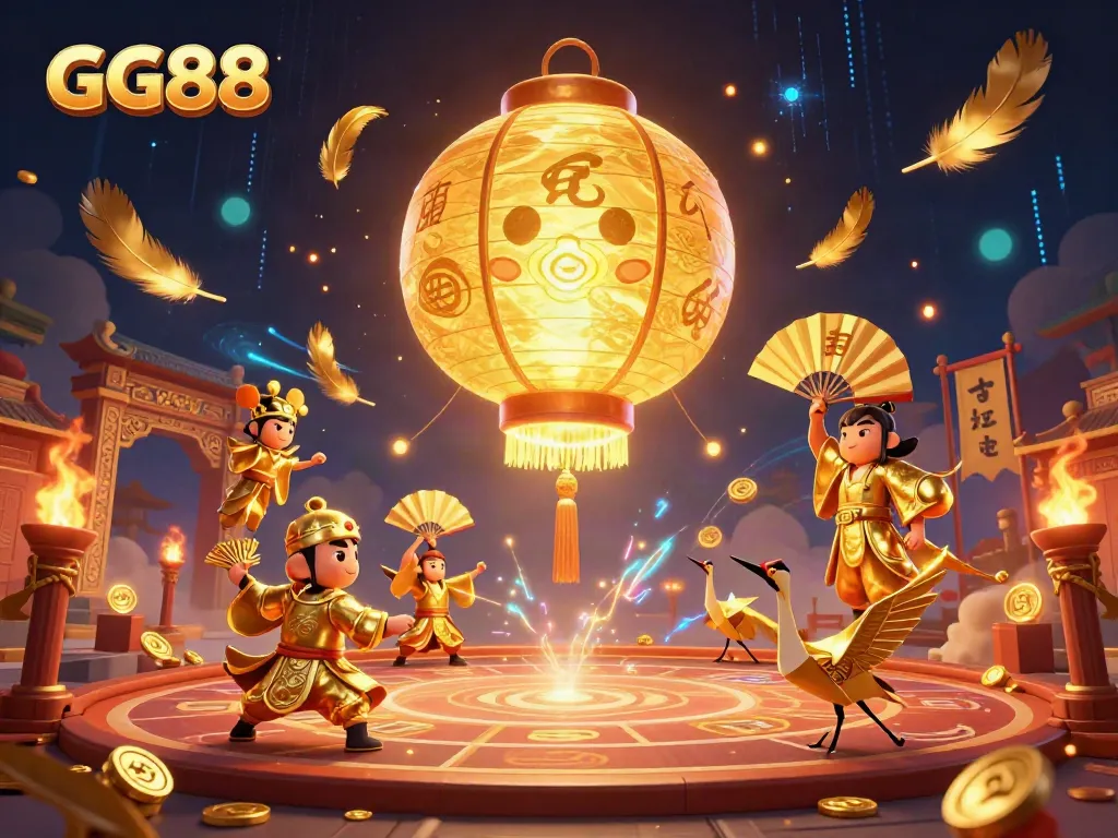 Engage in exciting gameplay at GG88 with golden lantern spirit in a vibrant casino atmosphere.
