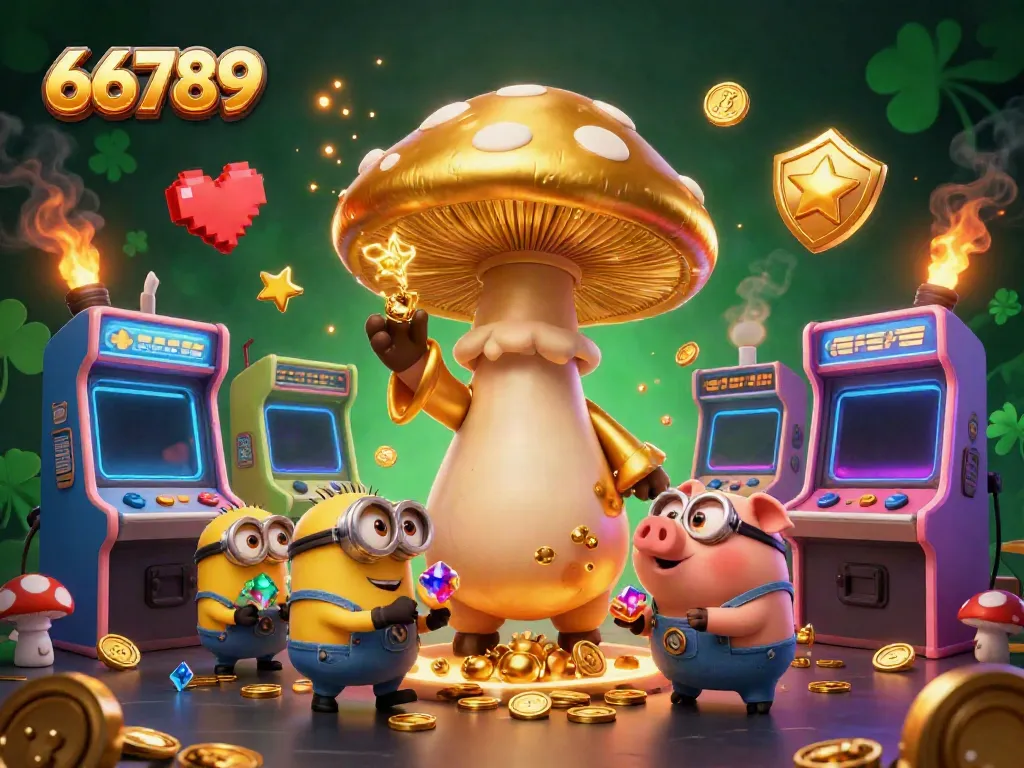 Experience the captivating magic of 66789 with golden treasures amid vibrant gaming elements.