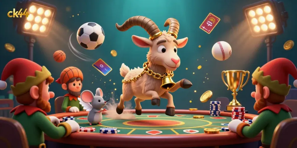 Experience the thrill of ck44 as Krampus and friends animate a holiday-horror casino scene.