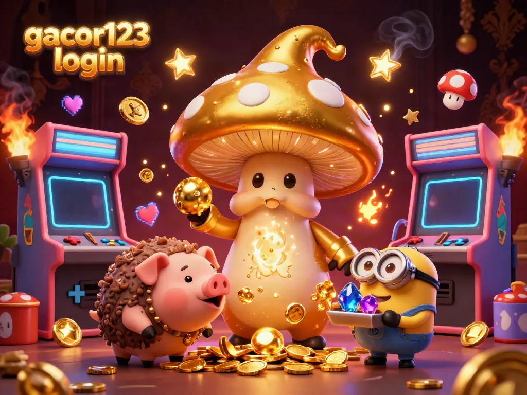 Experience the magic of gacor123 login with golden elements and rich gaming aesthetics.